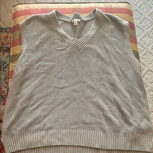 Tribal Gray Knit Sleeveless Sweater Vest